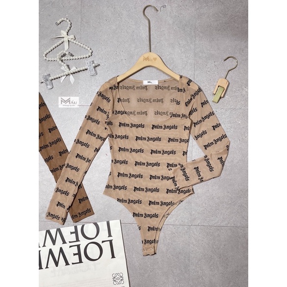 Áo body lưới chữ