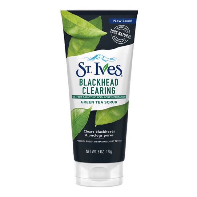 Sữa rửa mặt tẩy tế bào chết St.Ives BlackHead Clearing 170gr