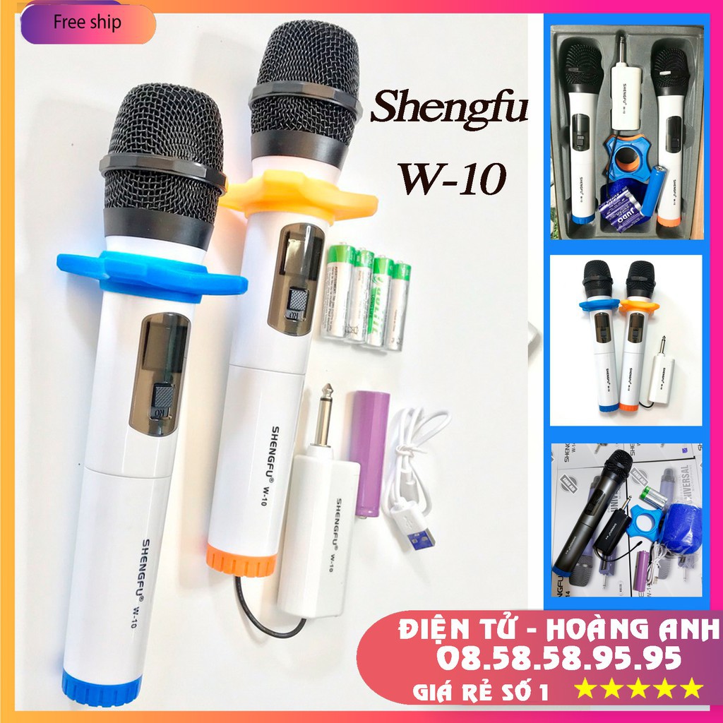 [Mã ELHACE giảm 4% đơn 300K] Mic karaoke đa năng Shengfu - W10 (2 mic) W8 (1 mic) M3-M4