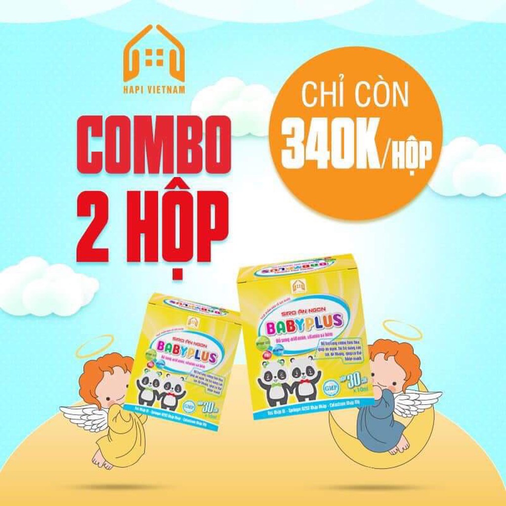 Babyplus - Siro Ăn Ngon, Hỗ Trợ Bé Ăn Ngon Ngủ Giỏi Tăng Cân Đều, Sức Đề Kháng Tốt, Cải ThiệnTáo Bón