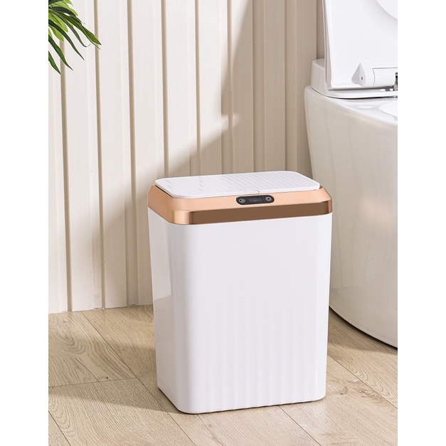 Thùng rác CẢM ỨNG thông minh đóng mở tự động có đèn phát sáng dung tích 13 lít