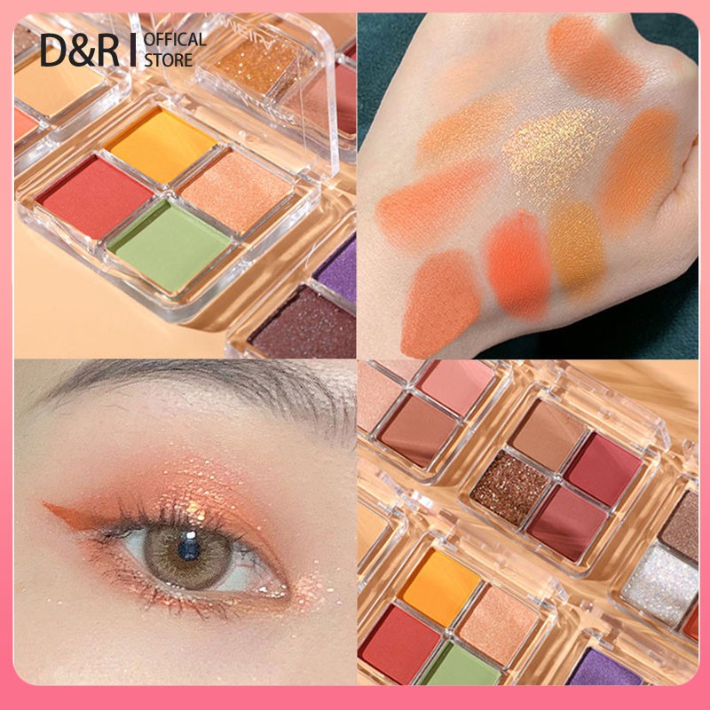 Bảng Phấn Mắt 4 Màu Lì / Nhũ Ngọc Trai Lấp Lánh Chống Thấm Nước