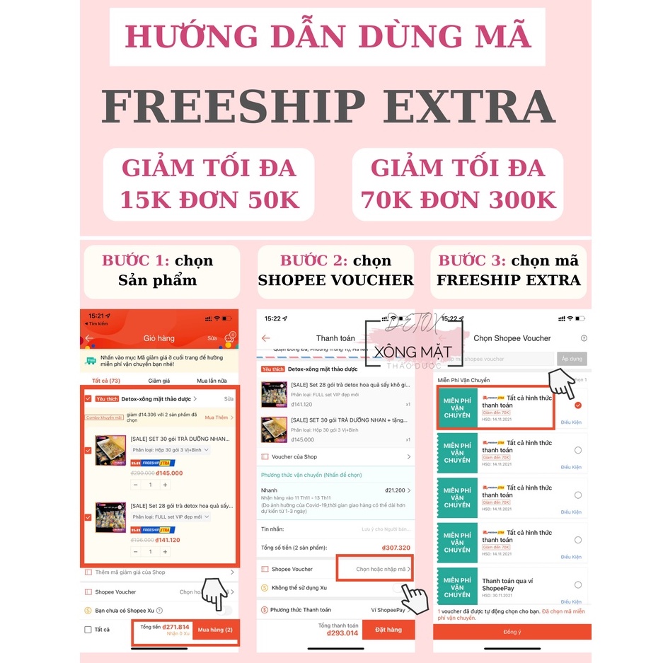 SET 30 gói TRÀ DƯỠNG NHAN + tặng bình thủy tinh 500ml đẹp da, dễ ngủ