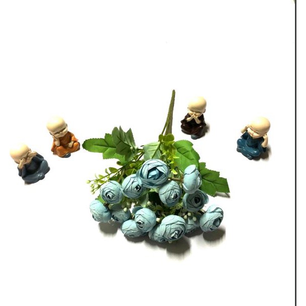 Hoa giả- hoa trà lụa gấm tráng trí, decor chup ảnh hàng mẫu