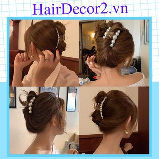 Kẹp Tóc Đính Ngọc Trai Giả Phong Cách Hàn Quốc hairdecor