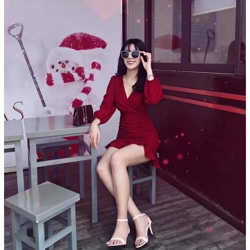 Đầm đuôi cá nhún eo tay dài siêu đẹp | BigBuy360 - bigbuy360.vn