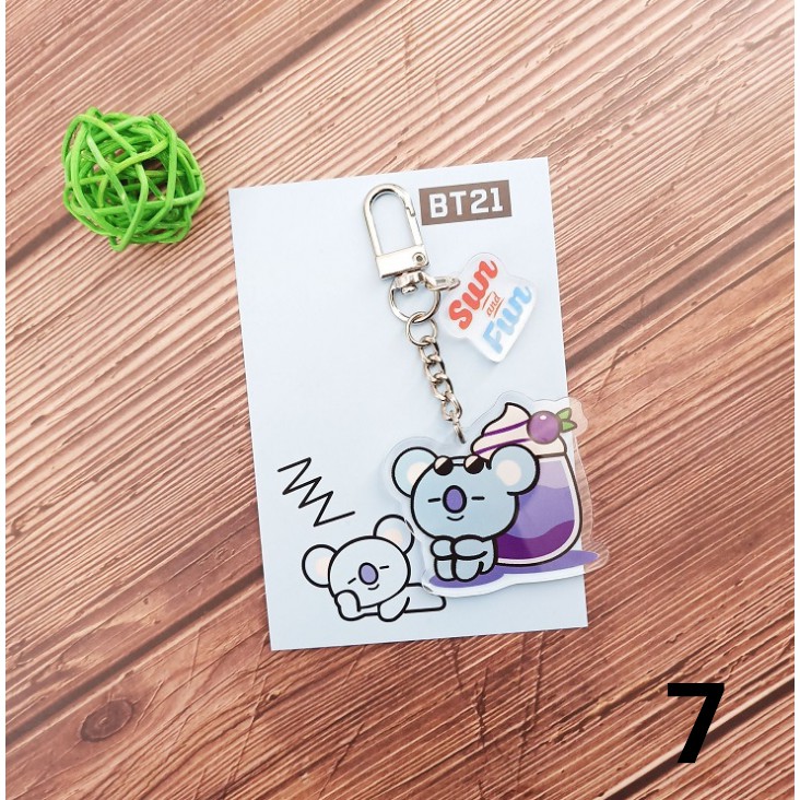 Móc khóa dành cho fan nhóm BTS kiểu dáng cá tính