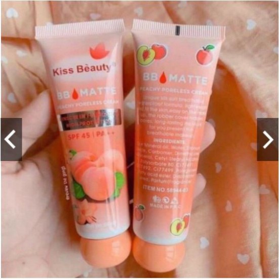 Kem nền BB Cream đào 2in1 của Kiss Beauty (có chống nắng SPF45 và che khuyết điểm) | BigBuy360 - bigbuy360.vn