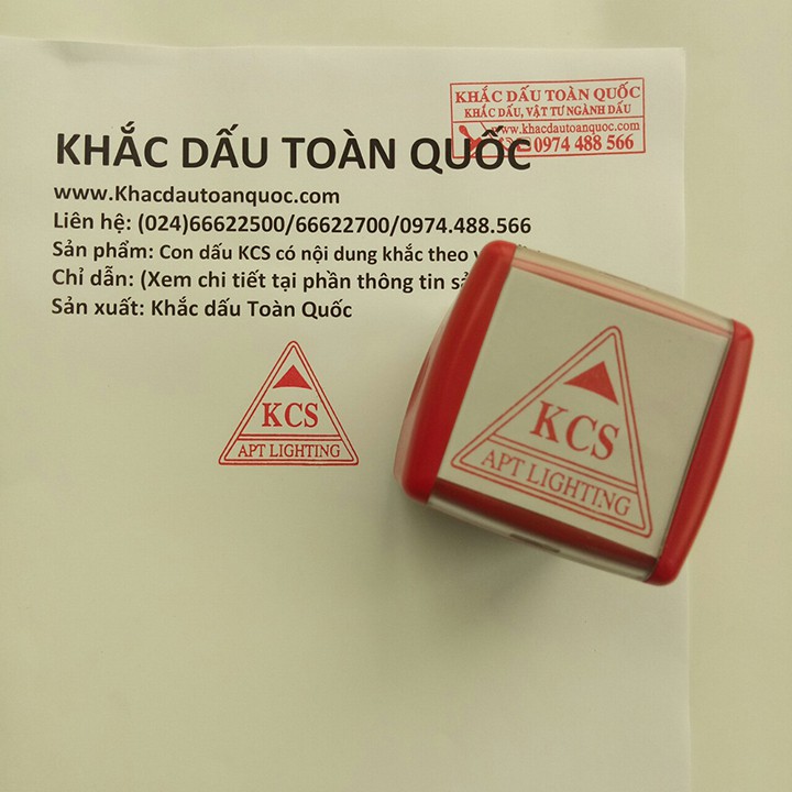 Khắc dấu KCS có nội dung theo yêu cầu