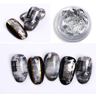 Set giấy bạc nhún trang trí móng nail