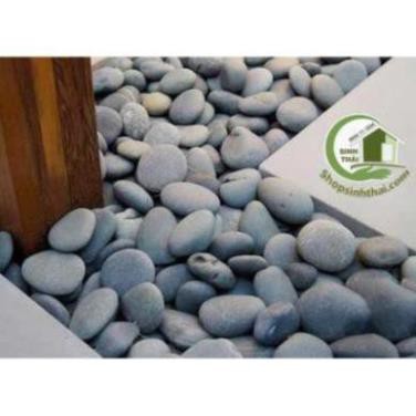 1kg đá sỏi đen viên lớn trang trí sân vườn, bể cá, chậu cây, chặn giấy trên bàn