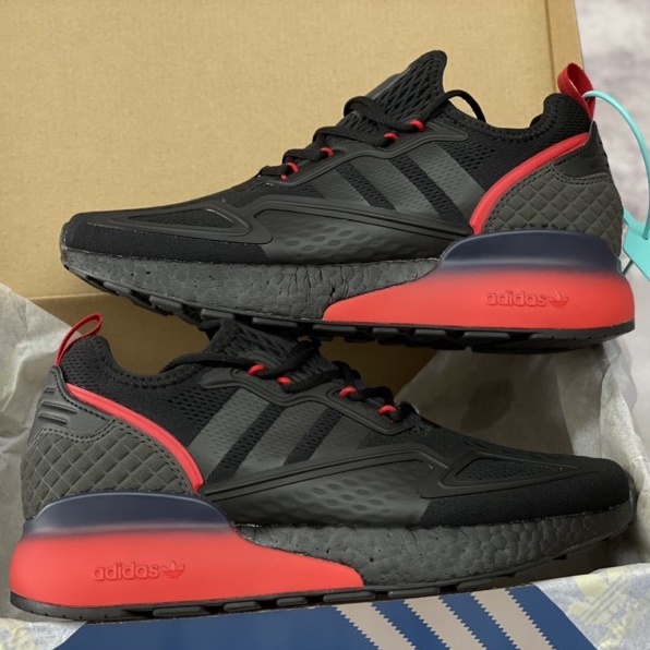 Giày Thể Thao Nam / Giày Chạy Bộ Nam Das Originals ZX Boost Đen Gót Đỏ