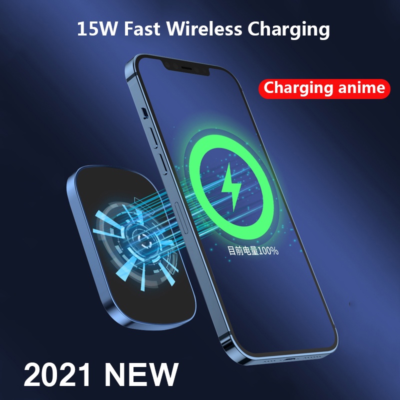 Pin Sạc Dự Phòng Không Dây 2021 10000mAh Có Nam Châm Cho iphone 12 13 pro max
