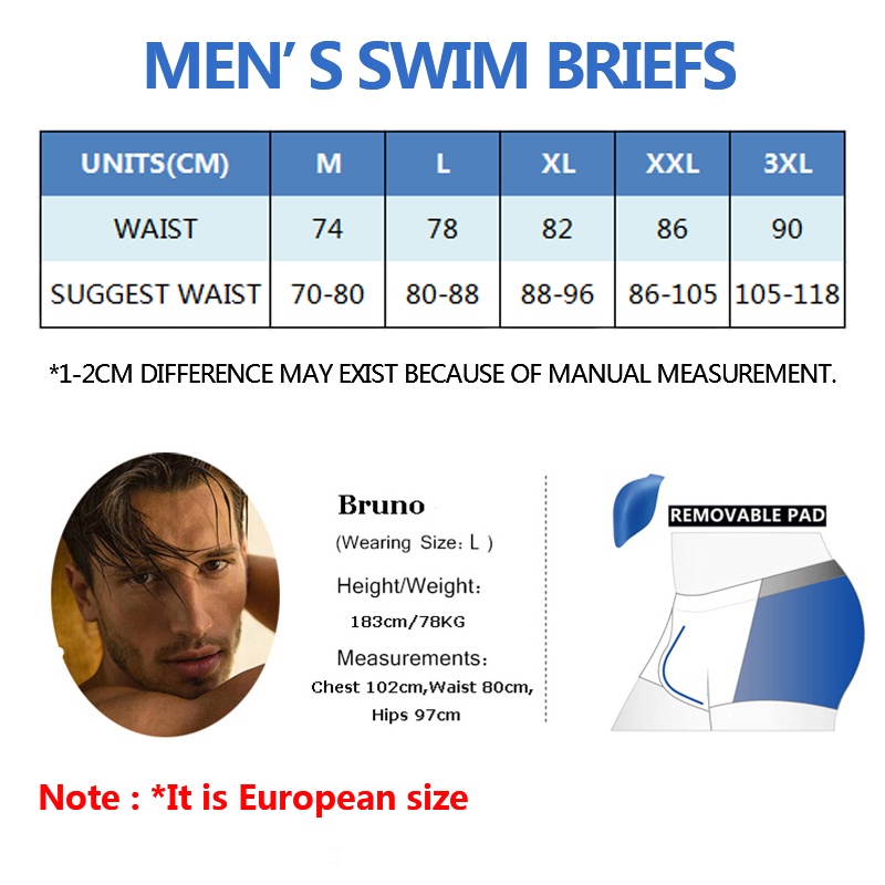 Quần bơi tam giác in họa tiết gợi cảm cho nam | BigBuy360 - bigbuy360.vn