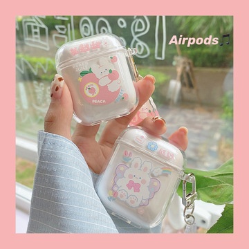 Ốp Bảo Vệ Hộp Đựng Tai Nghe Hình Thỏ Con Xinh Xắn Cho Airpods 1 / 2/i11/i12