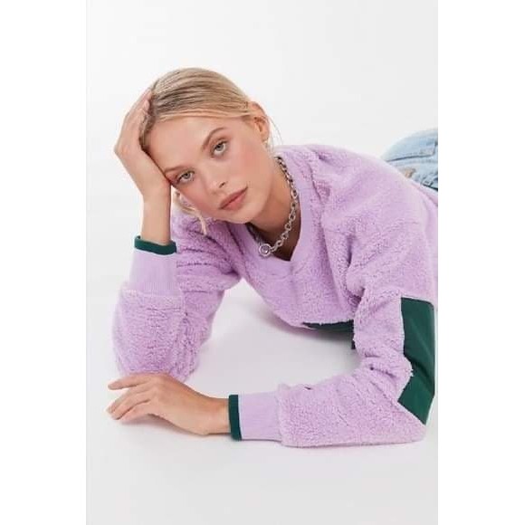 Áo sweater nỉ lông cừu Champion Sherpa Sweatshirt thu đông