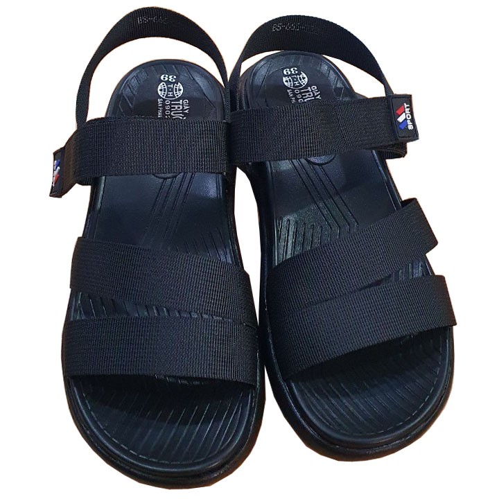 Giày Sandal Nữ,Nam  Đế Bằng Cao 4.5cm Đen Trường Hải