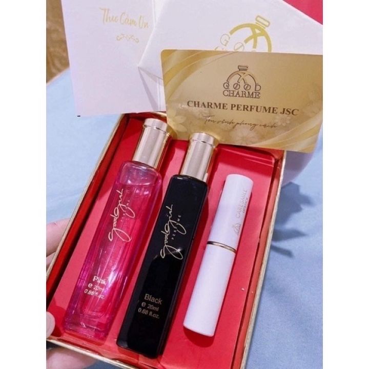 SET NƯỚC HOA NỮ VÀ SON GÔD GIRL 20ML