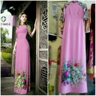 Vải áo dài in 3D tằm ý