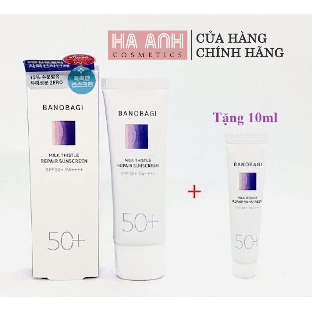 Kem chống nắng Banobagi Milk Thistle Repair Sunscreen – Tặng tuýp mini 15ml