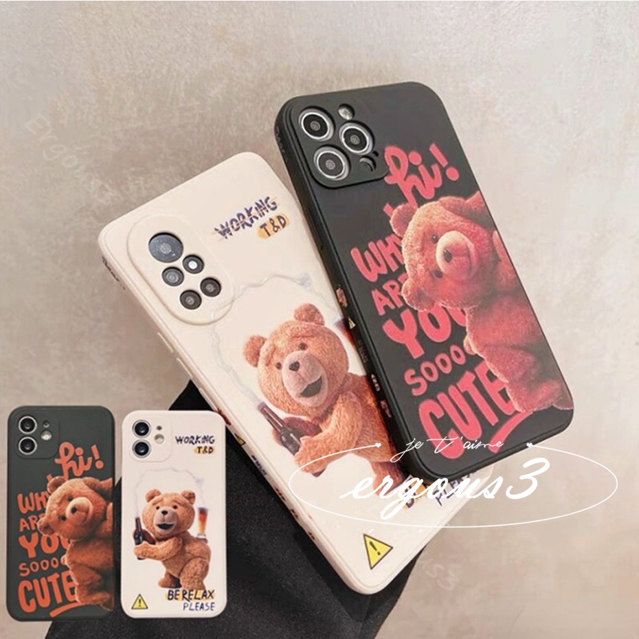 Ốp Điện Thoại Tpu Mềm Hình Gấu Teddy Dễ Thương Cho Iphone Se 2020 12 11 Pro Max X Xr Xs Max 8 7 6 6s Plus