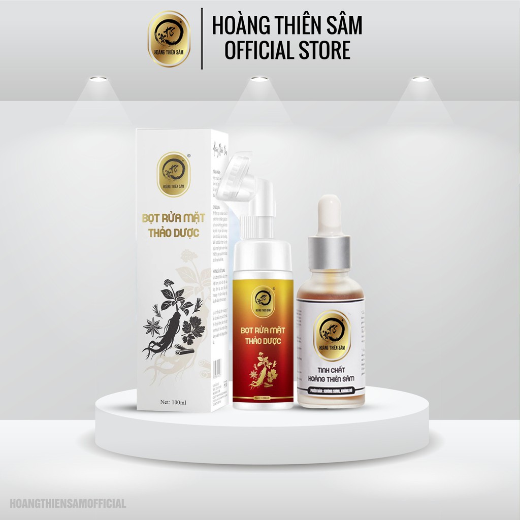 Combo Hoàng Thiên Sâm VIP (Bọt rửa mặt 100ml và Serum 30ml)