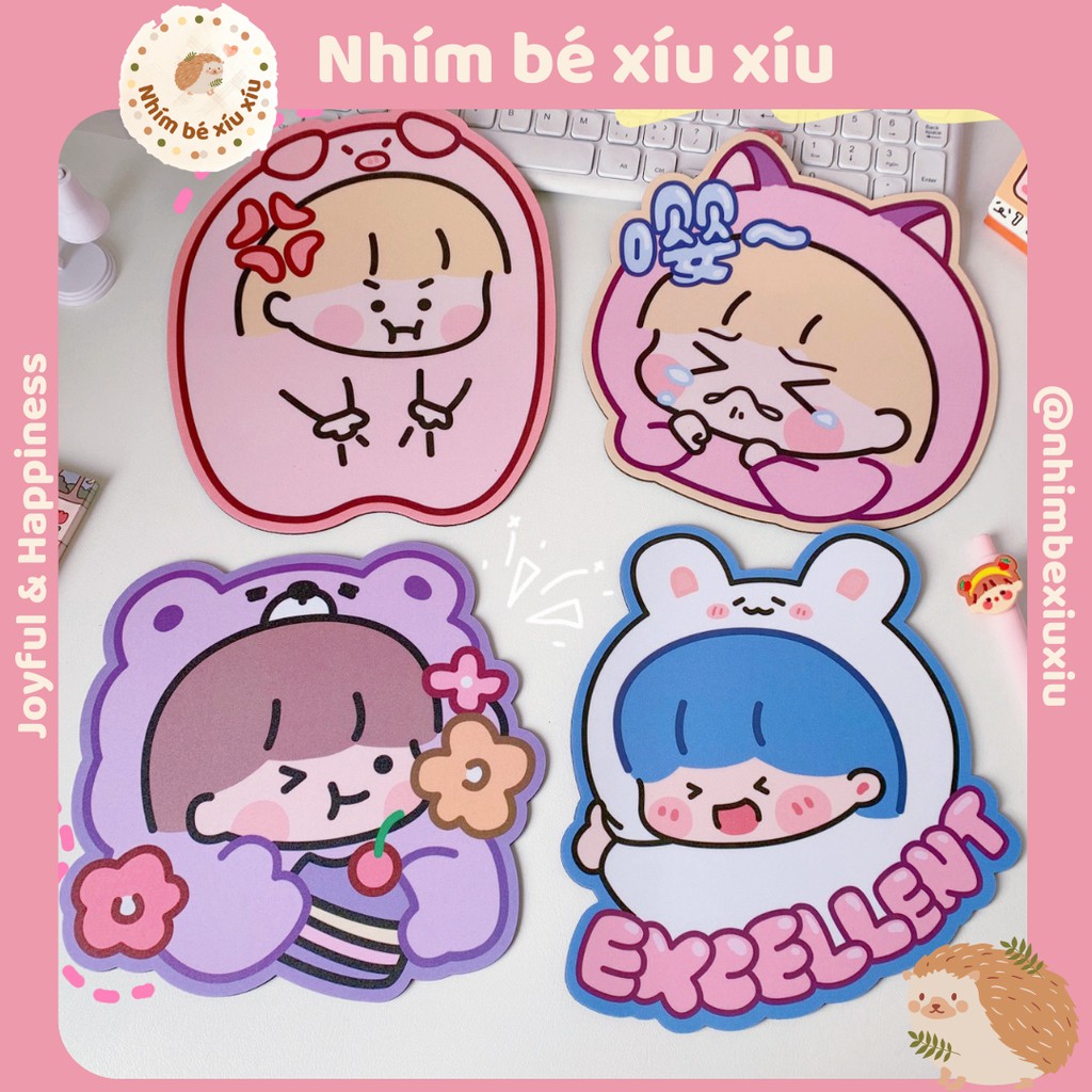 Miếng lót chuột infeel.me xinh xỉu mouse pad cute tấm di chuột chống thấm nước