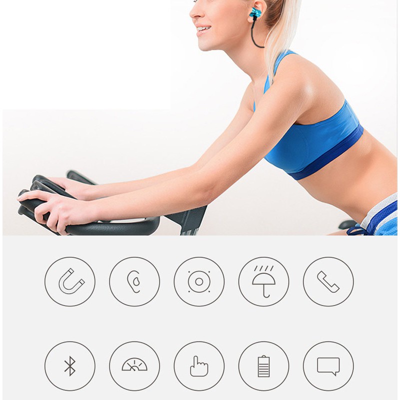 Tai Nghe Thể Thao Không Dây Bluetooth Chống Nước Có Mic