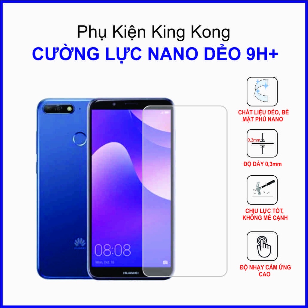 Dán cường lực Huawei Y6 Prime 2018 ,  cường lực nano dẻo 9H+