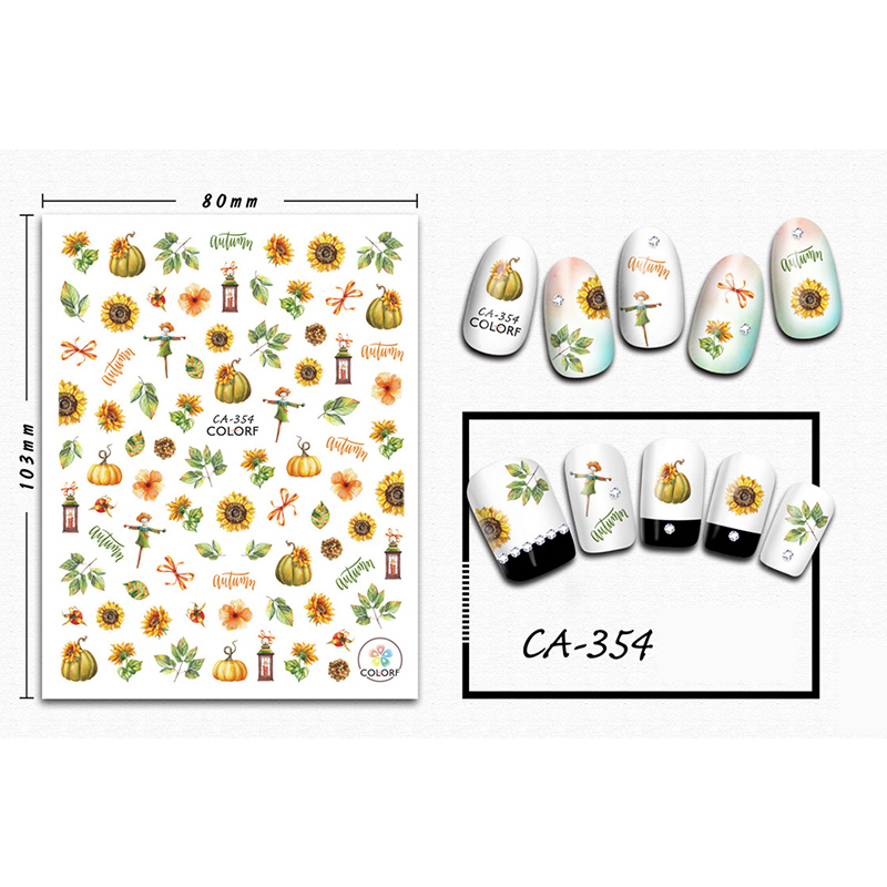 (Hàng Mới Về) Miếng Dán Hình Xăm Trang Trí Móng Tay 9 Phong Cách Chống Nước Cho Nữ