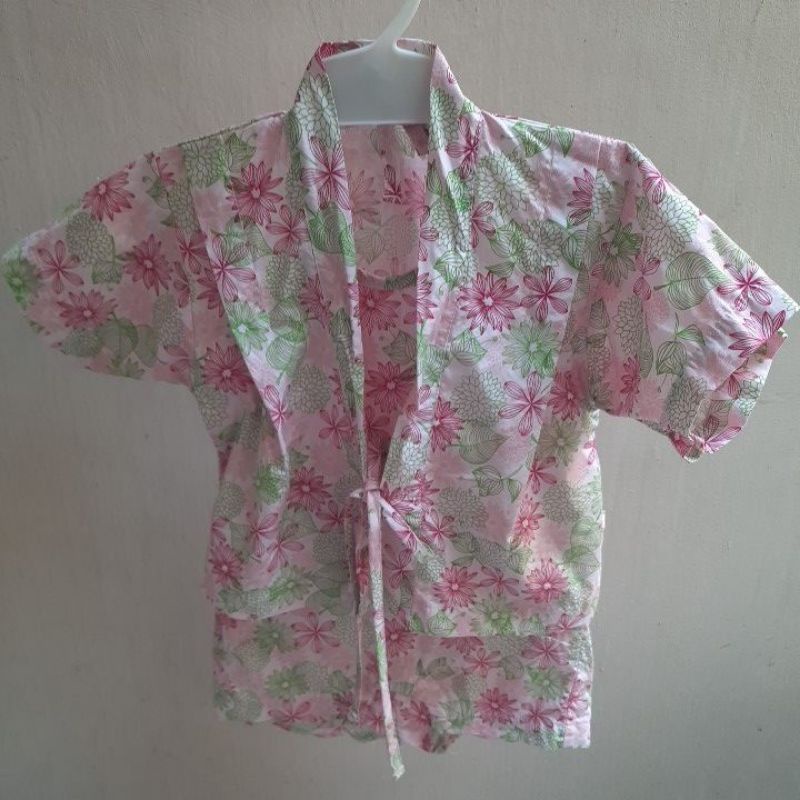 Bộ đồ kimono màu hồng sakura 2 trong 1 cho bé
