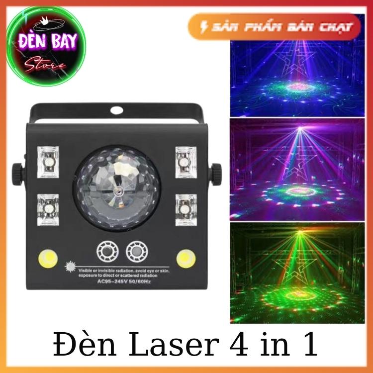Đèn Laser 4 in 1 Tích Hợp 7 Màu Sắc Hiệu Ứng Đa Dạng Phù Hợp Dùng Cho Phòng Karaoke Gia Đình