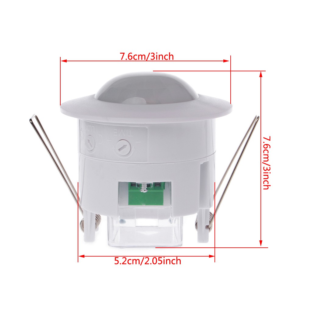 Công Tắc Cảm Biến Chuyển Động 110-240V Xoay 360 Độ Gắn Tường Tiện Dụng