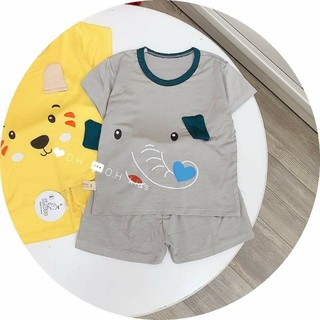 Bộ Kwoo thun lạnh hình thú cho bé