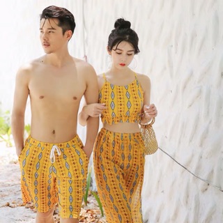 Set đồ bơi đôi hoạ tiết thổ cẩm