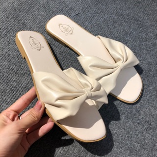 Dép nơ trắng nữ