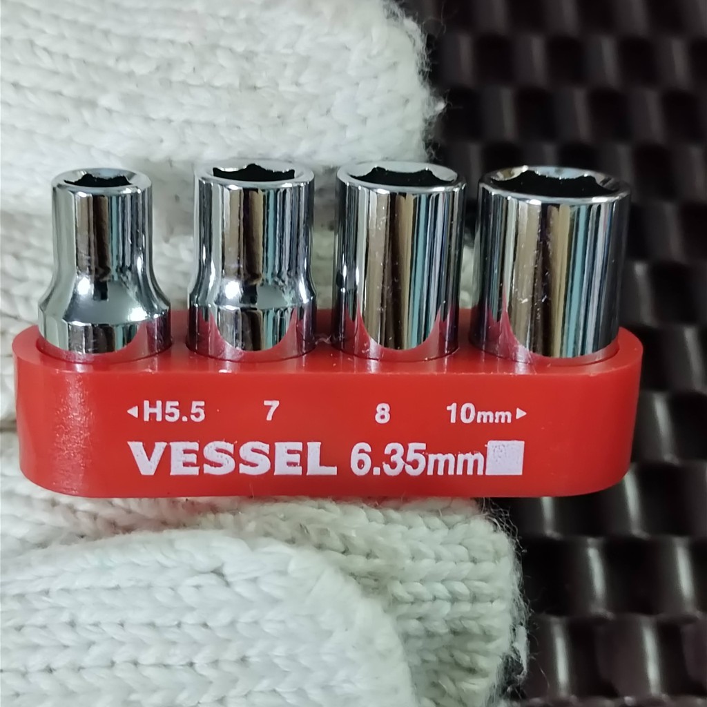 Bộ tay vặn và mũi vít góc hẹp VESSEL TD-72 Nhật Bản