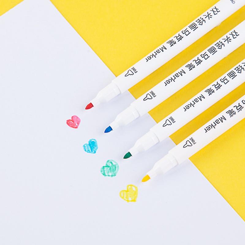 Bút dạ màu marker 2 đầu GuangBo 36/24/12 màu ( rửa được mực ),bút dạ mầu cao cấp hộp nhựa H02225-27 - LOKI