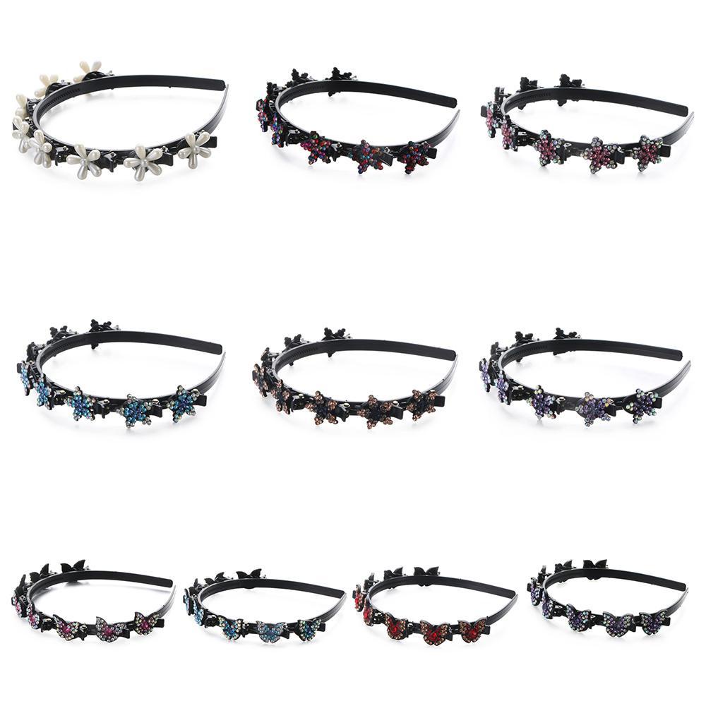 Kẹp Tóc Đơn Giản Thanh Lịch|Dây Buộc Tóc Hai Lớp Họa Tiết Hoa Xinh Xắn Cho Nữ