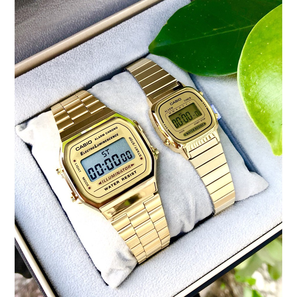 Đồng Hồ Nam Casio A168 Full Gold - FULLBOX