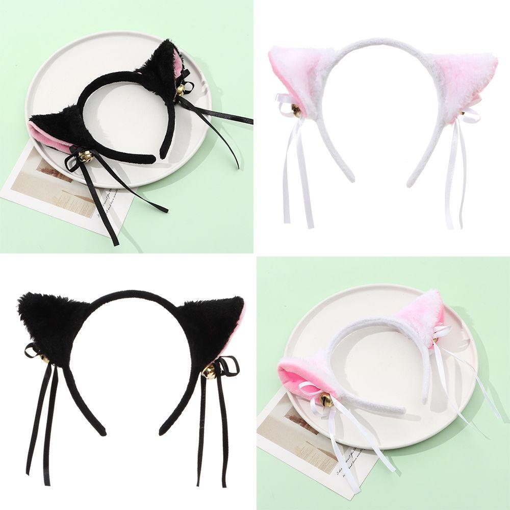 Băng Đô Cài Tóc Hình Tai Mèo Bằng Lông Nhung Dễ Thương Xinh Xắn