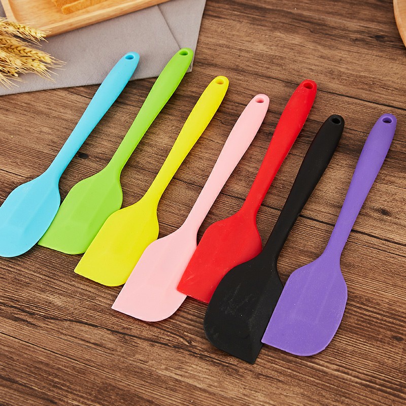 Cây trộn bột lớn làm bánh spatula, phới dẹt vét bột nấu ăn bằng silicon chịu nhiệt