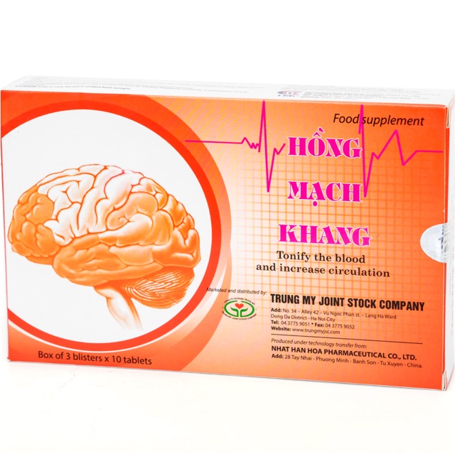 Hồng Mạch Khang (bổ máu, tăng tuần hoàn não)