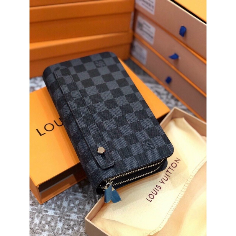 Ví cầm tay nam Clutch for men 2 zip hàng fullbox có hộp