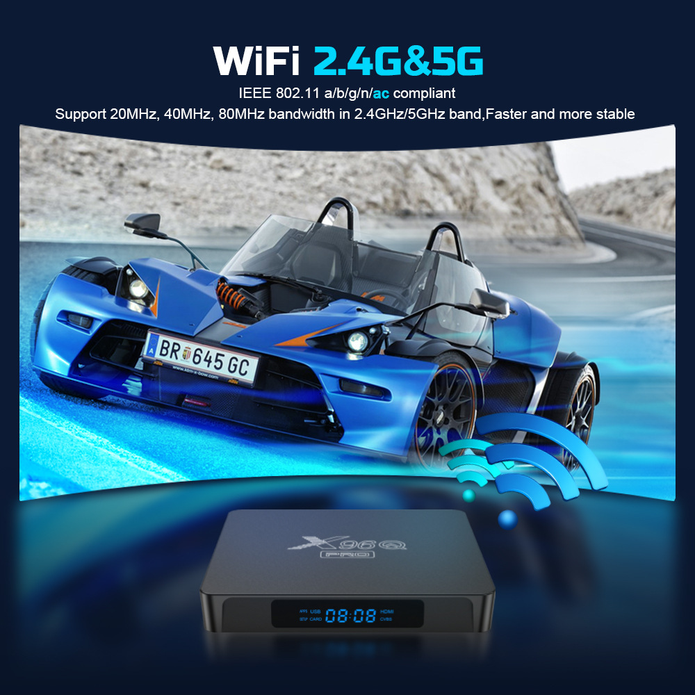 2021 Mới X96Q Pro Smart TV Box Android 10 TV BOX 2G / 16G 5G Wifi Allwinner H313 STB