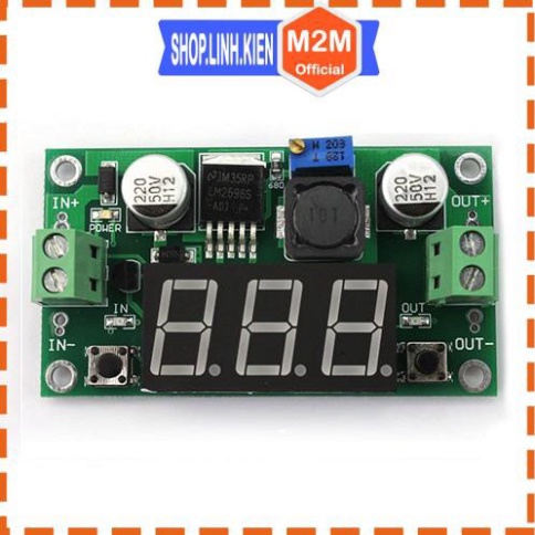 Mạch Giảm Áp Có Hiển Thị 3A❤️Mạch nguồn giảm áp❤️hạ áp hiển thị led LM2596 3A có điều chỉnh điện áp