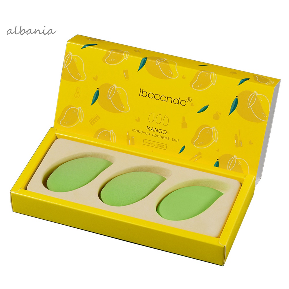 Set 3 mút trang điểm hình quả xoài độc đáo | BigBuy360 - bigbuy360.vn