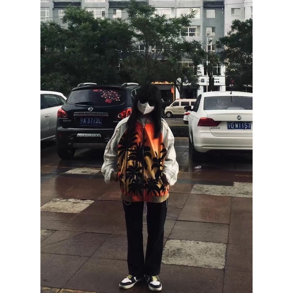Áo khoác gió bomber mỏng cây dừa nam/nữ🤟🏻