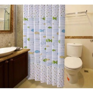 Rèm phòng tắm Không thấm nước hình con Cá, rèm nhà tắm PEVA