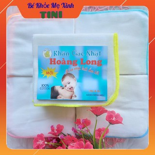 Combo 10 khăn sữa gạc Nhật 5 lớp Hoàng Long cho bé sơ sinh